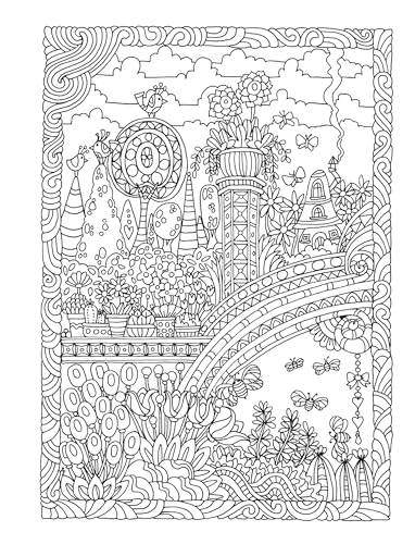 Creative Haven Entangled Gardens Coloring Book; Color, Frame And Create Your Own Floral Wall Art Decorations! (Adult Coloring Books: Flowers & Plants) Dover Publications