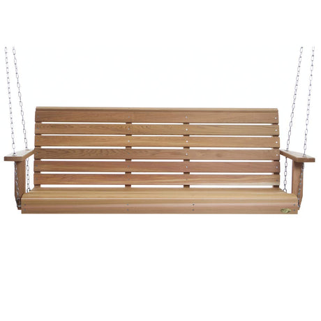 All Things Cedar PS60 Porch Swing | 5Ft Outdoor Furniture & Patio Swing | Handcrafted Western Red Cedar | Comfort Springs, Easy Assembly, Sustainable Outdoor Bench 68.5x23x24 All Things Cedar