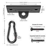 Dolibest Heavy Bag Hangers Brackets, Punching Bag Hangers, Heavy Bag Ceiling Mount with Carabiner for Body Weight Strength Training Systems, Aerial Yoga Swing & Hammock, Resistance Band Dolibest