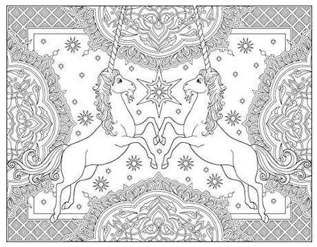 Creative Haven Unicorns Coloring Book (Adult Coloring Books: Fantasy) Dover Publications