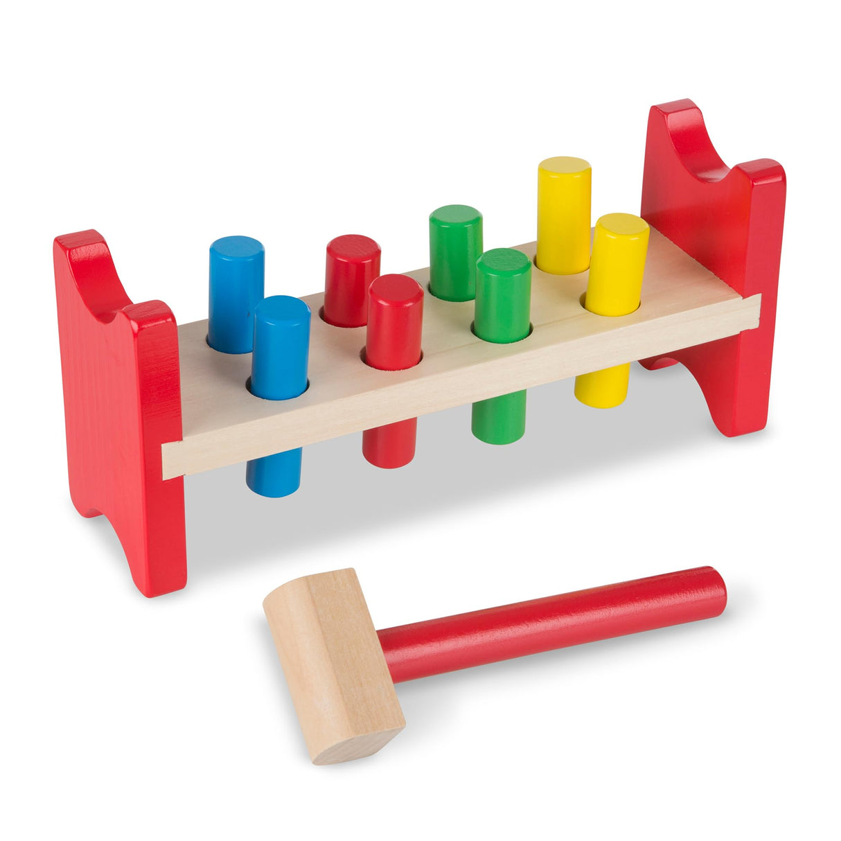 Melissa & Doug Deluxe Wooden Pound-A-Peg Toy With Hammer - FSC Certified Melissa & Doug
