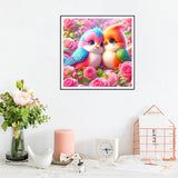 FHBUBPUP 5D Bird Diamond Painting Kits for Adults, Flowers and Birds Diamond Art Kits for Beginners - DIY Full Drill Round Diamond Dot Gem Art, Craft Gift Suitable for Home Wall Decoration 12×12Inch FHBUBPUP