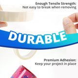 HTVRONT Heat Resistant Tape - Sublimation Tape 2 Rolls 20mm x 33m Heat Transfer Tape, No Residue Heat Tape for Sublimation Blanks Tumblers Mugs Fabrics, Adhesive Heat Transfer Heat Press Tape (Clear) HTVRONT