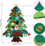 Felt Christmas Tree for Toddlers, Montessori Felt Christmas Tree with Lights for Kids Syansju