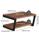 LUCKUP Floating Wall Shelves Wall Mounted Projector Shelf Wood AV Media Stand with 2 Shelves, Entertainment Center with Strengthened Metal Steel Frame LUCKUP