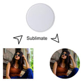 10 Pcs Leather Sublimation Coasters Blanks Bulk with Sewn Edge, 4x4 Inch Thin Sublimation Blank Cup Mat Heat Transfer Press DIY Crafts (Round (10 pcs 4x4 Inch)) Joiit