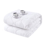 Serta Heated Mattress Pad Cal King Size - Electric Mattress Pad, 10 Heat Setting Controller, Auto Shut Off Timer, Deep Elastic Pocket, Up to 17" Mattress, ETL Certified, Machine Wash, Cal King, White Serta