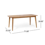 Christopher Knight Home Stamford Dining Table, 71 "W x 35.5 "D x 30 "H, Teak Christopher Knight Home