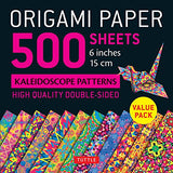 Origami Paper 500 sheets Kaleidoscope Patterns 6" (15 cm): Tuttle Origami Paper: Double-Sided Origami Sheets Printed with 12 Different Designs (Instructions for 6 Projects Included) Tuttle Publishing