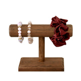 MOOCA 2 Pcs Wooden Jewelry Display Stand, Bracelet Watch Holder Display for Store, 7.9 W x 2.9 D x 5.5 H in, Brown Color MOOCA