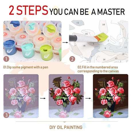 Amphol Paint by Numbers Kit for Adults, Scenery Paint by Numbers on Canvas for Beginners, Acrylic Easy Painting Number Kits for Gift Decor - 16x20 Inch Amphol