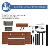 bilbil Electric Standing Desk with Drawer, 63x30 Inches Adjustable Height Sit Stand Up Desk with Storage Shelf, Home Office Desk Computer Workstation with Dark Walnut Top/Black Frame bilbil