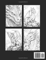 Dragons: Coloring Book for Teen and Adults: Epic Fantasy Dragon Pages | Stress Relief and Relaxation Activity Book WoodArtSupply