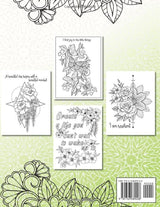Stress-Free Zone: Inspirational Affirmations - Adult and Teens Coloring Book WoodArtSupply