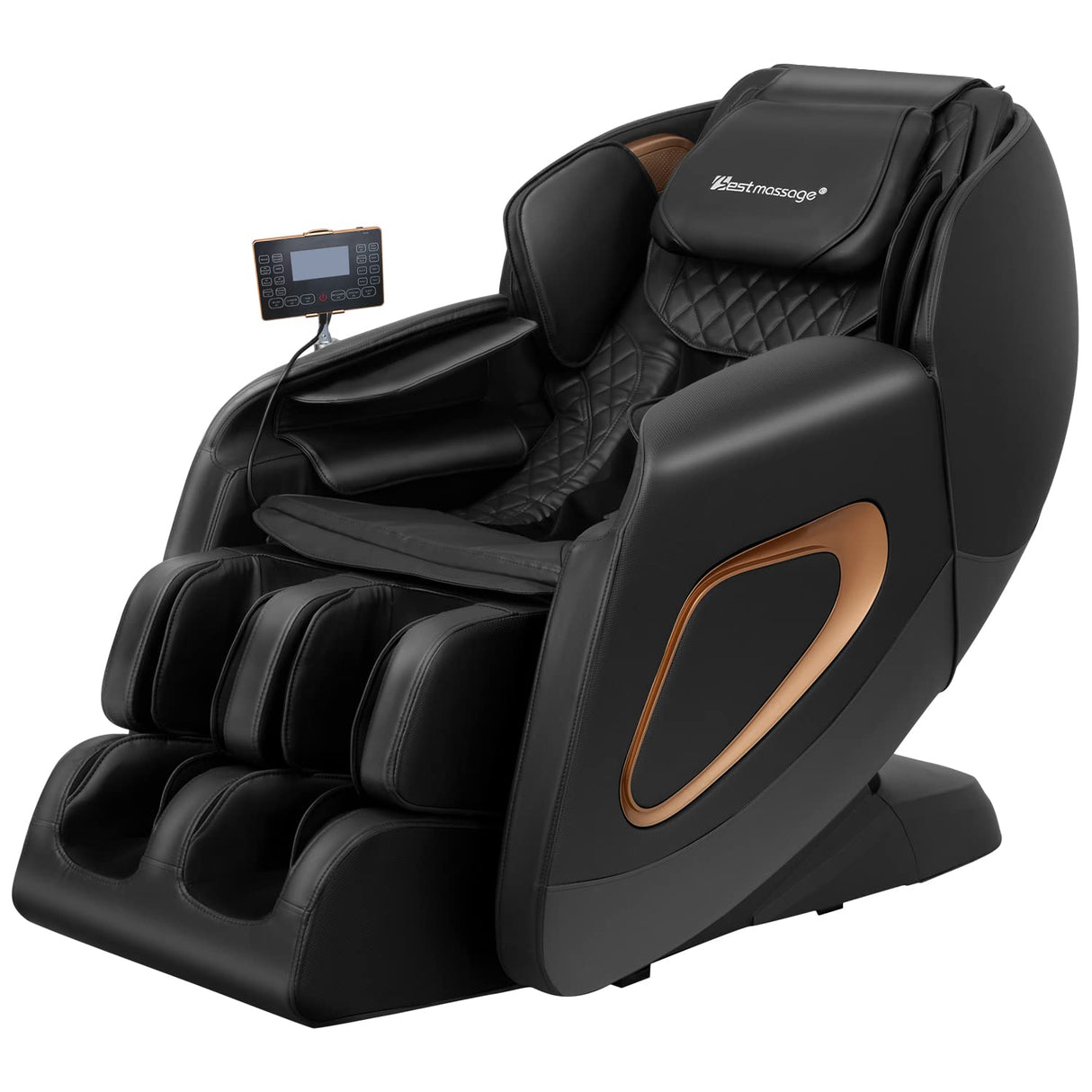 Massage Chair,Full Body Zero Gravity SL Track Massage Chair Recliner Chair with Smart Large Screen Bluetooth Speaker Built-In Heat Therapy Foot Roller Air Massage System for Home Office,Black PayLessHere