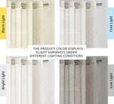 H.VERSAILTEX Linen Curtains Flax Linen Blended Curtain Panels for Living Room/Bedroom Semi Sheer Privacy Curtains 108 inch Length 2 Panels Set Nickel Grommet Window Drapes, Natural H.VERSAILTEX