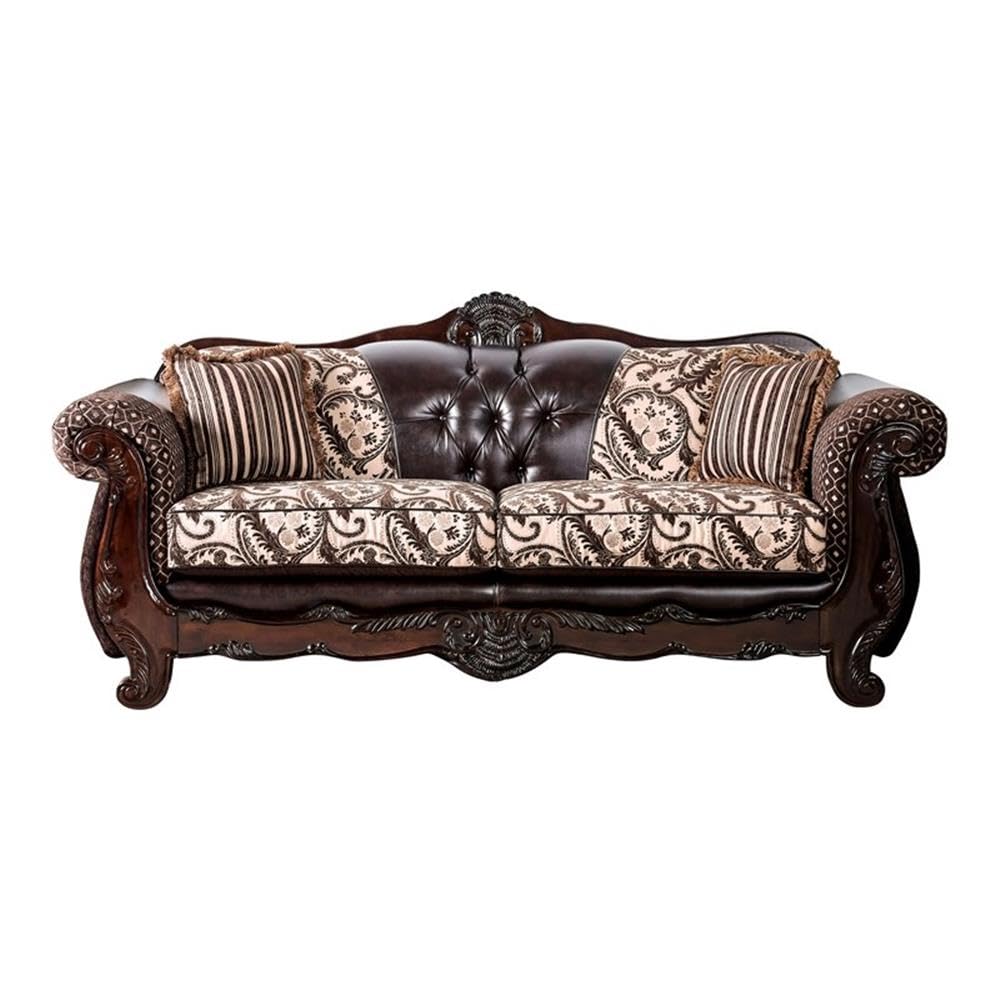 Furniture of America Sofas, Light and Dark Brown Furniture of America