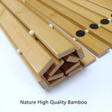 HJJKKH Bath Floor Mat,Floding Bamboo Wood Bath Mat,Bamboo Shower Mat,Roll-Up Bamboo Wood Bath Floor Mat,Foldable Teak Bath Mat for Bathtub,Shower,Sauna (15.7x47.2 inch) HJJKKH