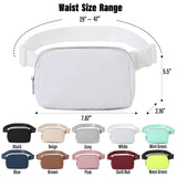 TOBVZOO Belt Bag Fanny Pack Crossbody Bags for Women Men, Everywhere Belt Bags with Adjustable Strap, Unisex Mini Fashion Waist Packs (White) TOBVZOO