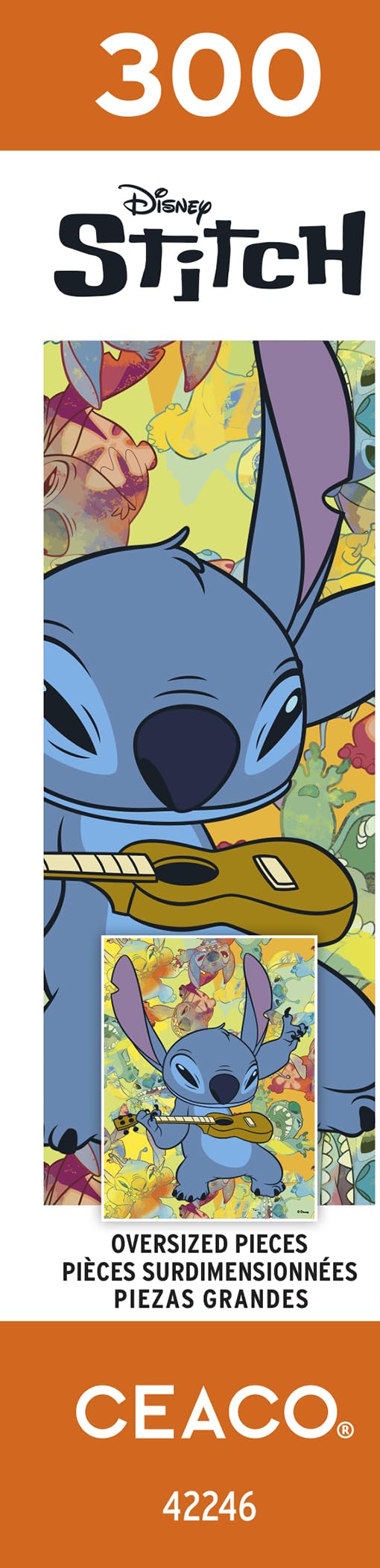 Ceaco - Disney - Stitch - Galaxy Grunge - 300 Oversized Piece Jigsaw Puzzle Ceaco