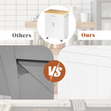 JY QAQA 26" Kitchen Island on Wheels with Storage Cabinet Kitchen Cart Cabinet with Shelves, Cart Handle for Towel Rack or Free Mobility, Portable Islands for Kitchen,White JY QAQA PET