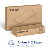 SANODESK Electric Standing Desk 48 x 30 Inches Whole-Piece Desktop Height Adjustable Stand Up Desk w/6-Button Controller Ergonomic Computer Desk for Home Office, White Frame + Natural Tabletop SANODESK