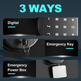 KARUIKEV 3-4 Long Rifle Gun Safe, Digital Keypad Large Gun Safe for Home Rifle and Shotguns, Quick Access Gun Cabinets with LED Light, Gun Safe with Adjustable Gun Rack and Removable Shelf Karuikev