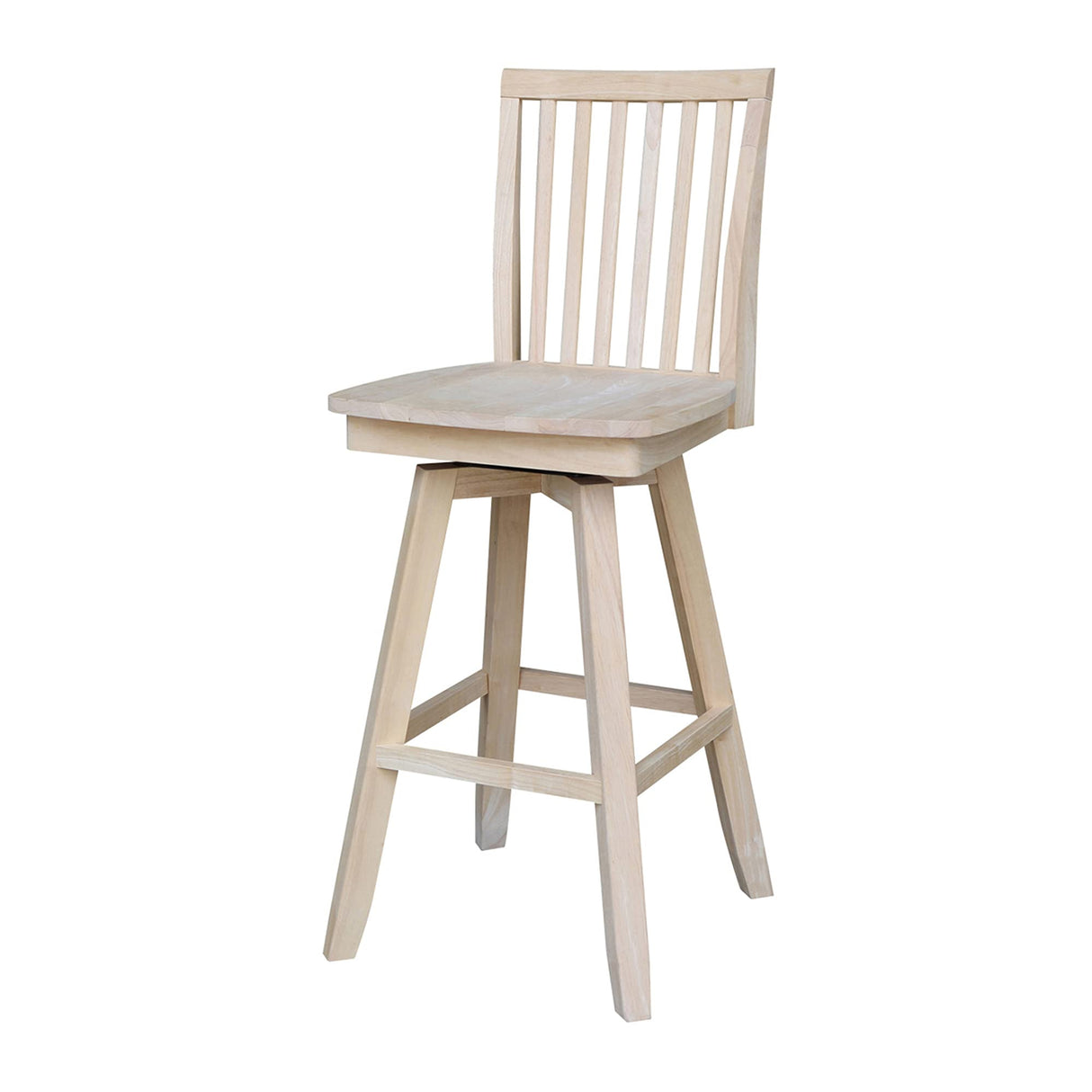 IC International Concepts Mission Barheight Stool with Swivel Seat Bar Height Table, 30", Ready to Finish IC International Concepts
