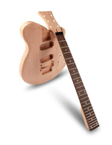 Fistrock DIY Electric Guitar Kit Beginner Kit 6 String Right Handed with Mahogany Body Hard Maple Neck Rosewood Fingerboard Black Hardware Build Your Own Guitar. Fistrock