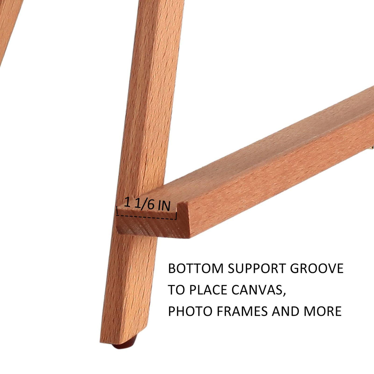 Falling in Art Beechwood 25" Tabletop Easel Display Stand for Painting - Holding Canvas Up to 22 1/2 Inches High, A-Frame Artist Tripod with Rubber Feet, Portable Photo and Sign Holder Falling in Art