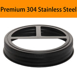 Plomkeest 16 oz Mason jar Toothbrush Holder Rust Proof 304 Stainless Steel Rustic Farmhouse Decor Bathroom Accessories(Black) Plomkeest