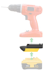 X-Adapter 1x Adapter Only Fits Black & Decker Old 18v Cordless Tools Compatible with DeWalt 20v MAX XR DCB205 Slider Lithium Batteries - Adapter Only, (DW-OLD 18BD) X-Adapter