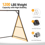 VINGLI Upgraded 7 FT Rattan Porch Swing Frame, Heavy Duty 1200 LBS Weight Capacity Swing Stand for Outdoors, Brown VINGLI