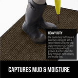 GORILLA GRIP Traffic Guard Door Mat, 72x48, Heavy Duty Welcome Mats, Commercial Office Space Doormat, Waterproof, Fade Resistant, Strong Rubber Backing, Low Profile, Shoe and Boot Scraper, Brown GORILLA GRIP