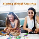 CHARTEKS 3D String Light Craft Kit for Kids, String Art Kit with LED Bulbs and Wind Chime, Arts and Crafts Set, Birthday Gifts for Girls Boys Ages 8+ (Original, Paper String) CHARTEKS