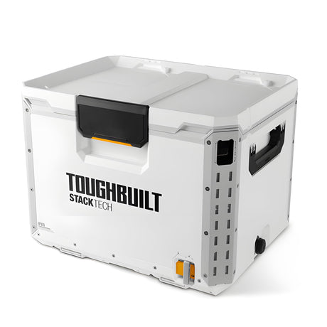 ToughBuilt XL Cooler, Stackable 38 Quart Hard Shell Chest for StackTech Boxes and Totes, White ToughBuilt
