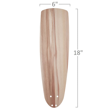 kathy ireland HOME G44NA Natural Wood Veneer Replacement Blades |18 Inch Indoor Fan Blades | Set of 5 Emerson
