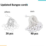 FORALEBEN Carport Replacement Canopy Cover for 10' x 20' Car Tent Top Garage Shelter Cover Tarp with Ball Bungees (Only Top Cover, Frame Not Include) Green FORALEBEN