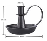 AlsoLife Retro Iron Taper Candle Holder，Black Candlestick Holders Candlelight Stand for Farmhouse Decor Home Wedding Party Table Decoration（2pcs） AlsoLife