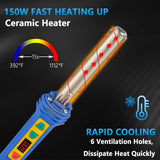 GNI Upgraded 150W LED Digital Adjustable Temperature Plastic Welder, 106PCS Welding Rods Plastic Repair Kit, 5 Tips 3 IN 1 Plastic Welder Soldering Iron Kit, Plastic Welding Kit for DIY Bumper Kayaks GNI