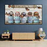 BOHADIY Inspirational Diamond Painting Kits for Adults 5D Diamond Art Kits for Adults, Sloth Large Size 16x27.5 Inch DIY Full Drill Paintings with Diamonds Gem Art Crafts for Home Wall Decor BOHADIY