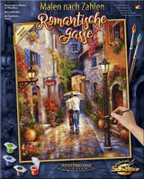 Noris Spiele MNZ-Romantische Schipper Paint Numbers – Romantic 609130788 Gasse, 40 x 50 cm Multicoloured, Colourful, 40x50 cm noris