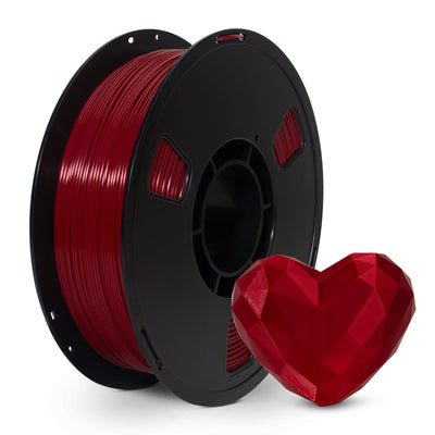 JAREES PLA Filament 1.75mm Ruby Red 1KG, Clog-Free 3D Printer Filament Dimensional Accuracy +/- 0.02mm, High Speed Printing 1kg Spool(2.2lbs) 3D Printing Filament Fits for Most FDM 3D Printers