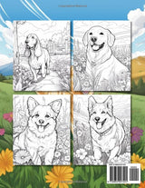 Charming Paws: Adorable Dog Coloring Book for Adults: Anti-Stress, Anxiety, and Relaxation | 50 Heartwarming Illustrations WoodArtSupply