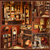 Sagiterra Book Nook Kit，DIY Miniature Dollhouse Kit for Adults and Teens，3D Wooden Tiny House for Family and Friends，Bookshelf Decor in Halloween/Christmas（Book Store） (Twilight Library)