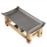 Alcohol Stove Non-Stick Grill Pan with Wooden Shelf, Ceramic Grill Plate Set for Indoor Outdoor BBQ Roasting Baking, Japanese Barbecue Tool(30CM) Haofy