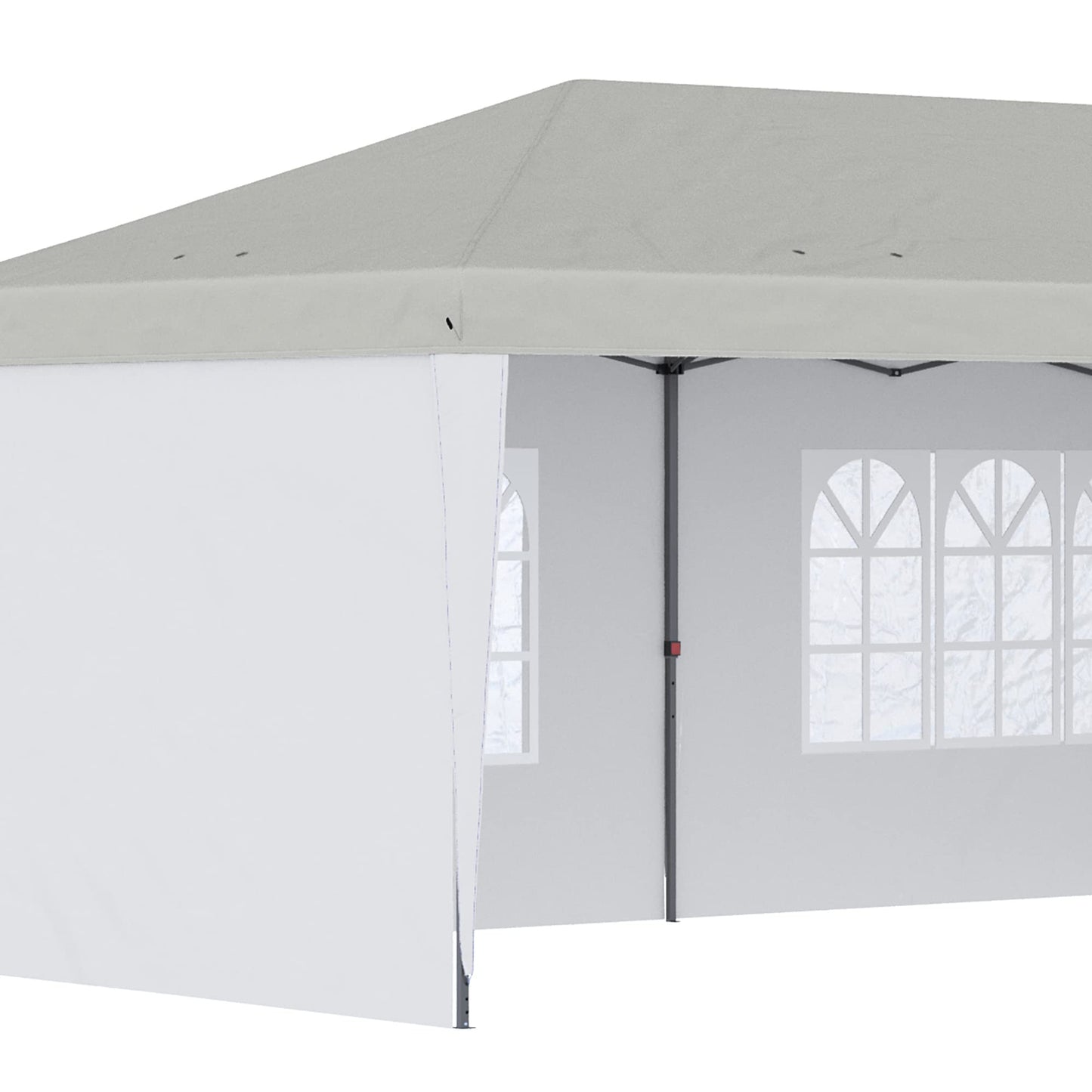 Outsunny 10' x 20' Pop Up Canopy Tent with 4 Sidewalls, Heavy Duty Tents for Parties, Outdoor Instant Gazebo with Carry Bag, for Outdoor, Garden, Patio, White