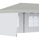 Outsunny 10' x 20' Pop Up Canopy Tent with 4 Sidewalls, Heavy Duty Tents for Parties, Outdoor Instant Gazebo with Carry Bag, for Outdoor, Garden, Patio, White Outsunny