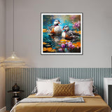 hill froeistung 5D Colorful Bird Diamond Art Painting Kits for Adults,Lake,Flower Diamond Art for Beginners, DIY Full Drill Mallard Duck Diamond Art Painting(12X12 inch) hill froeistung