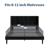 Queen Bed Frame with Headboard and Wingback, Velvet Upholstered Platform Bed, Mattress Foundation with Wooden Slat Support, No Box Spring Needed, Easy Assembly, Noise Free, Black Sismplly